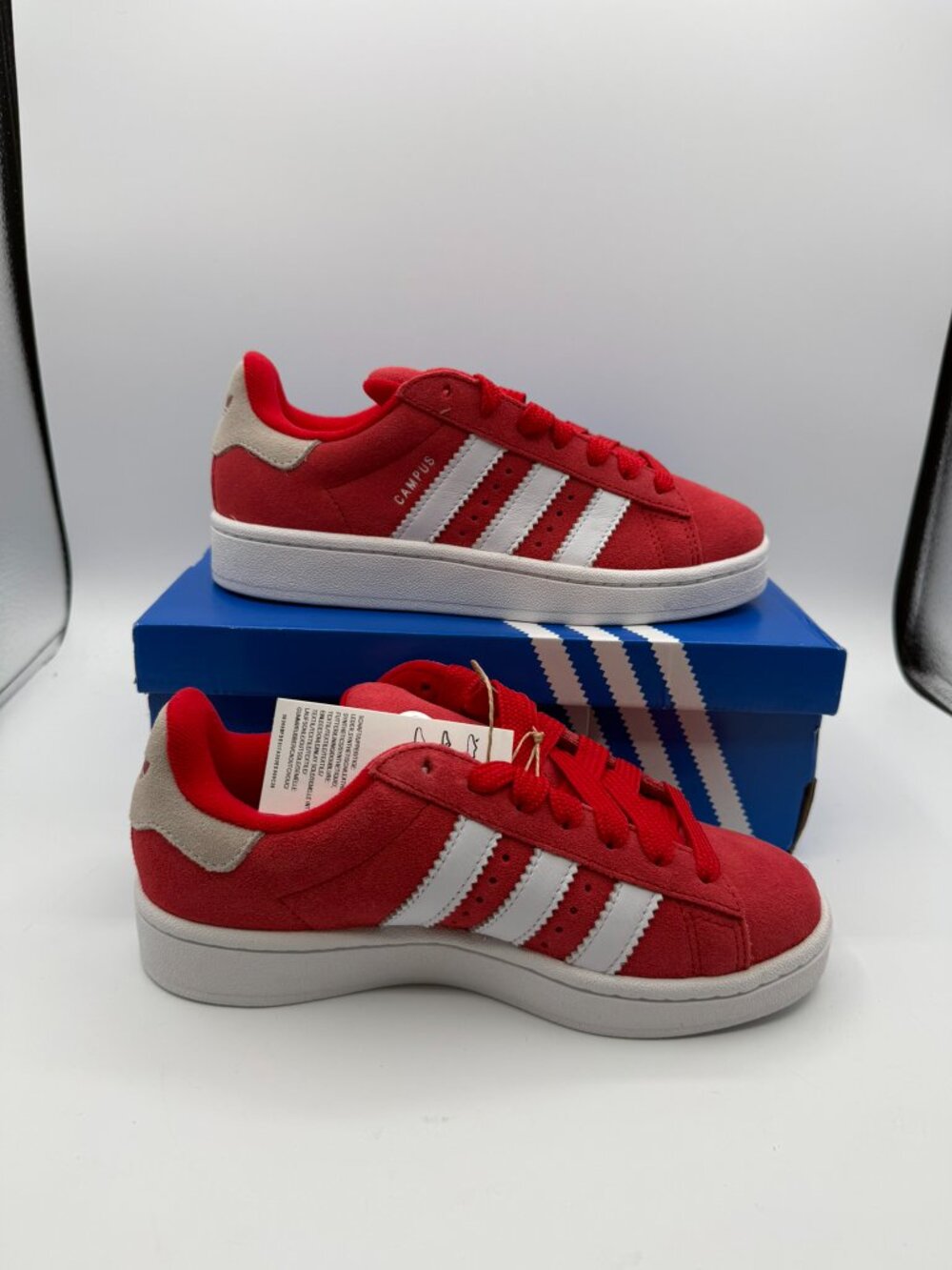 Adidas Campus 00s J Red White Suede Sneakers IG1230 Kids Youth Size 4.5 NEW